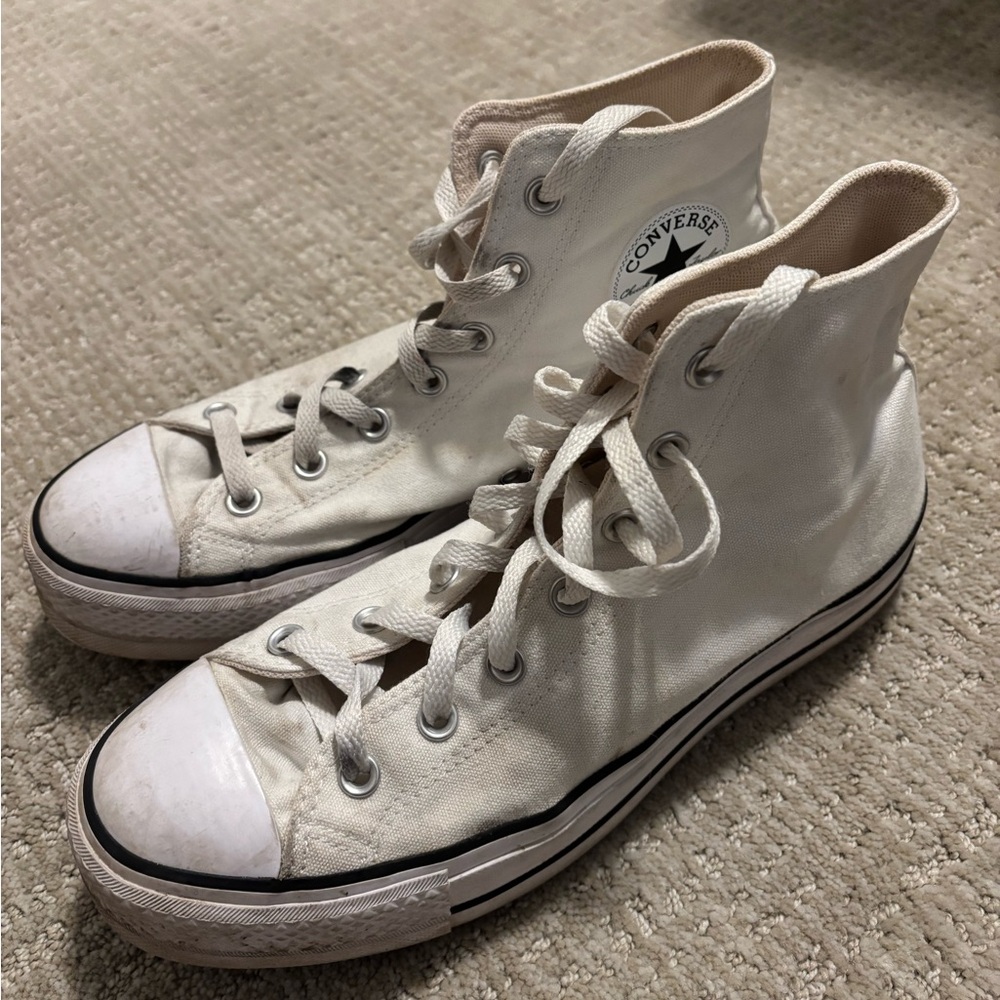 Converse Classic High-Tops in Off-White